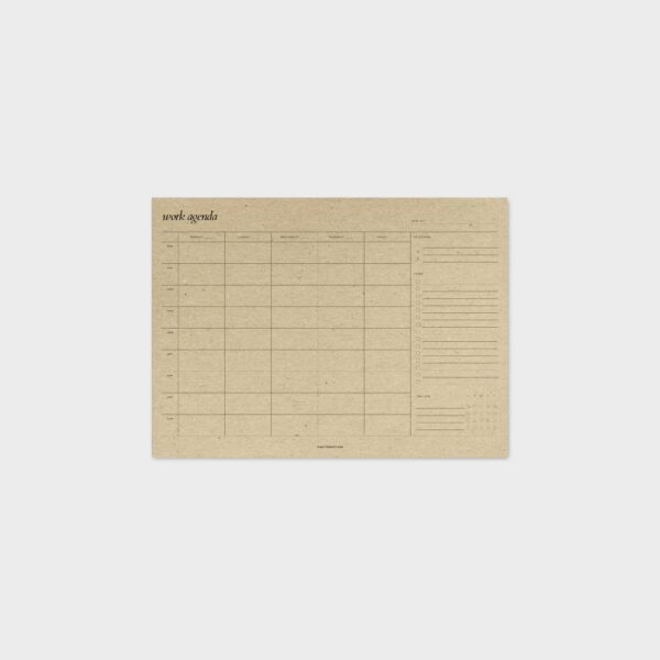 Minimal Work Week Schedule Blank 2