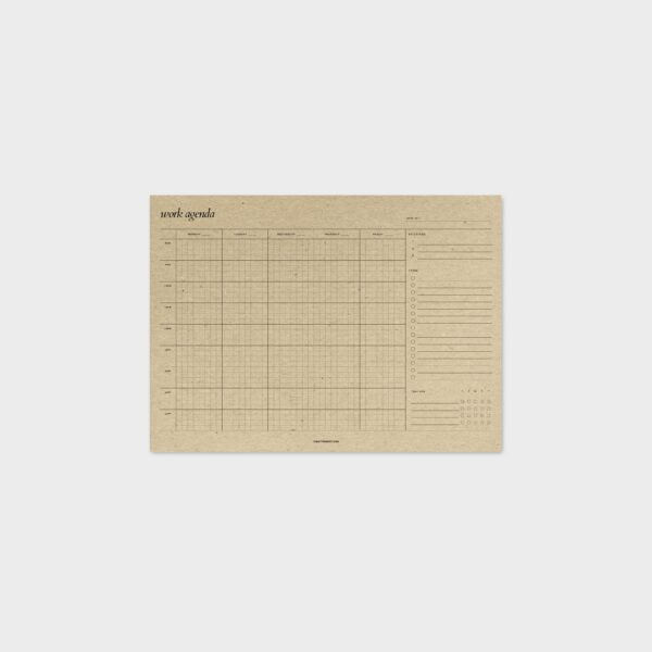 Minimal Work Week Schedule Grid 2