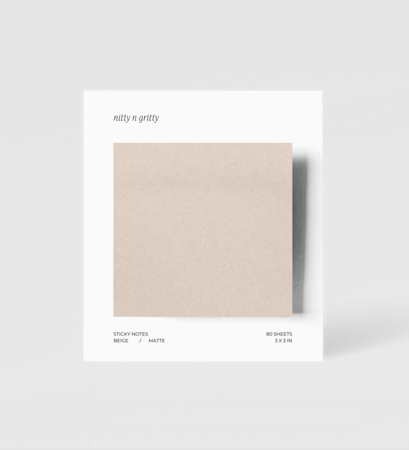 Vintage Square Sticky Notes Beige Vintage Square Sticky Notes Beige